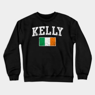 Kelly Irish Name Surname St Patrick's Day Ireland Flag Crewneck Sweatshirt